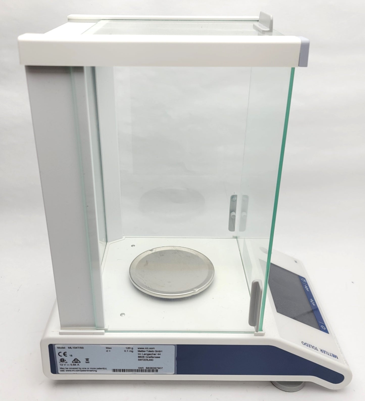 Used Mettler Toledo ML104T/00 Internal Calibration Analytical Balance 120g Max, 0.1mg