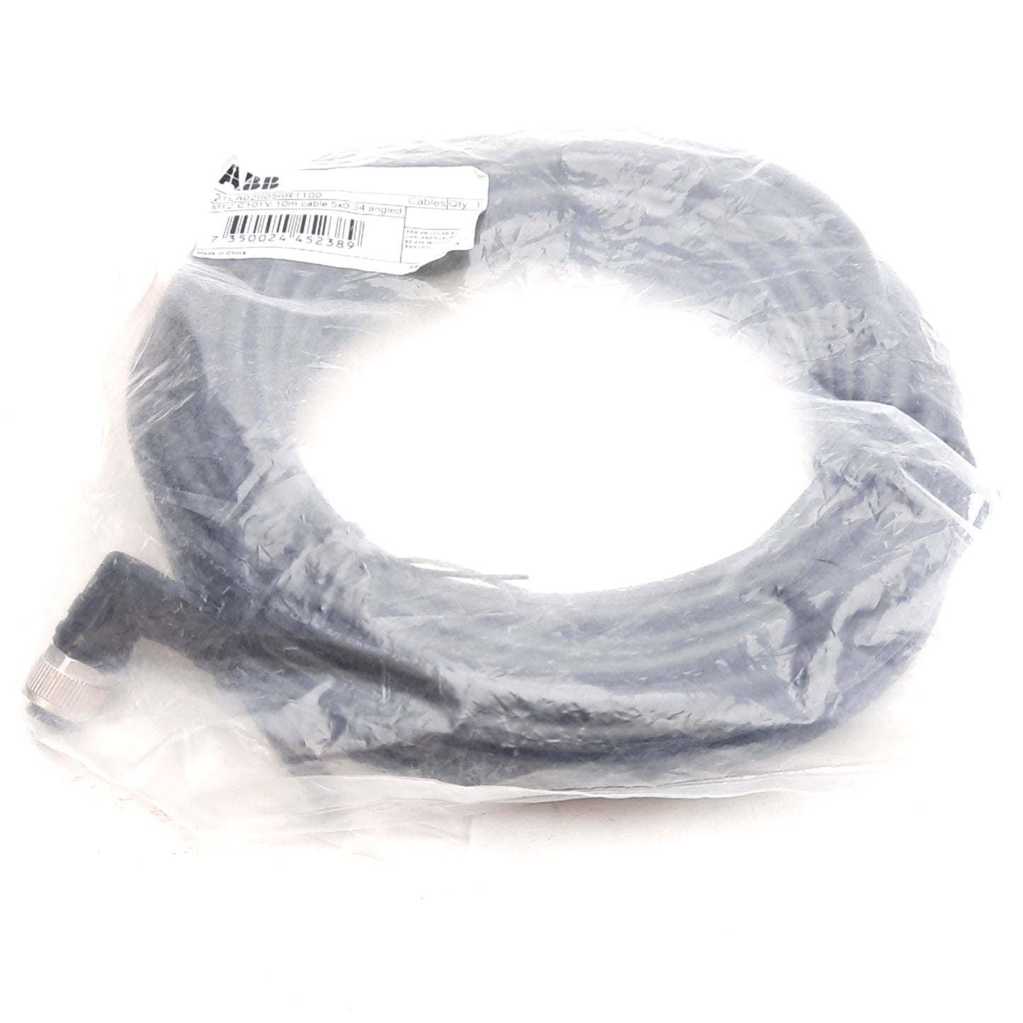 New ABB 2TLA020056R1100 M12-C101V Sensor Cable, M12 5-Pin Female Right-Angle, 10m