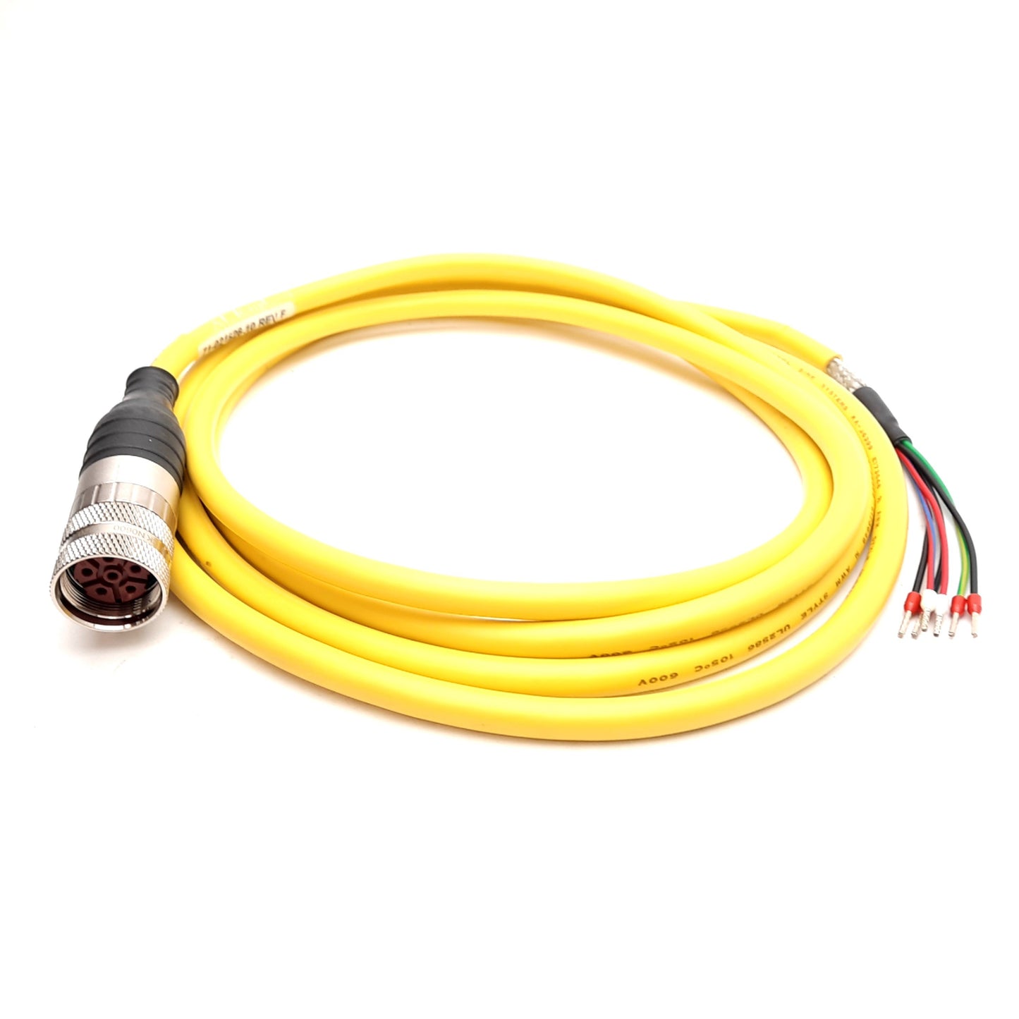 New Parker 71-021626-10 Rev F Servo Power Cable, 6-Pin Round to Flying Leads, 10ft