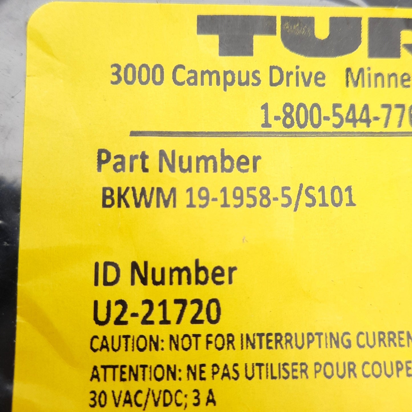 New Turck BKWM 19-1958-5/S101 Verafast Cordset, M16 19-Pin Right Angle Female, 5m