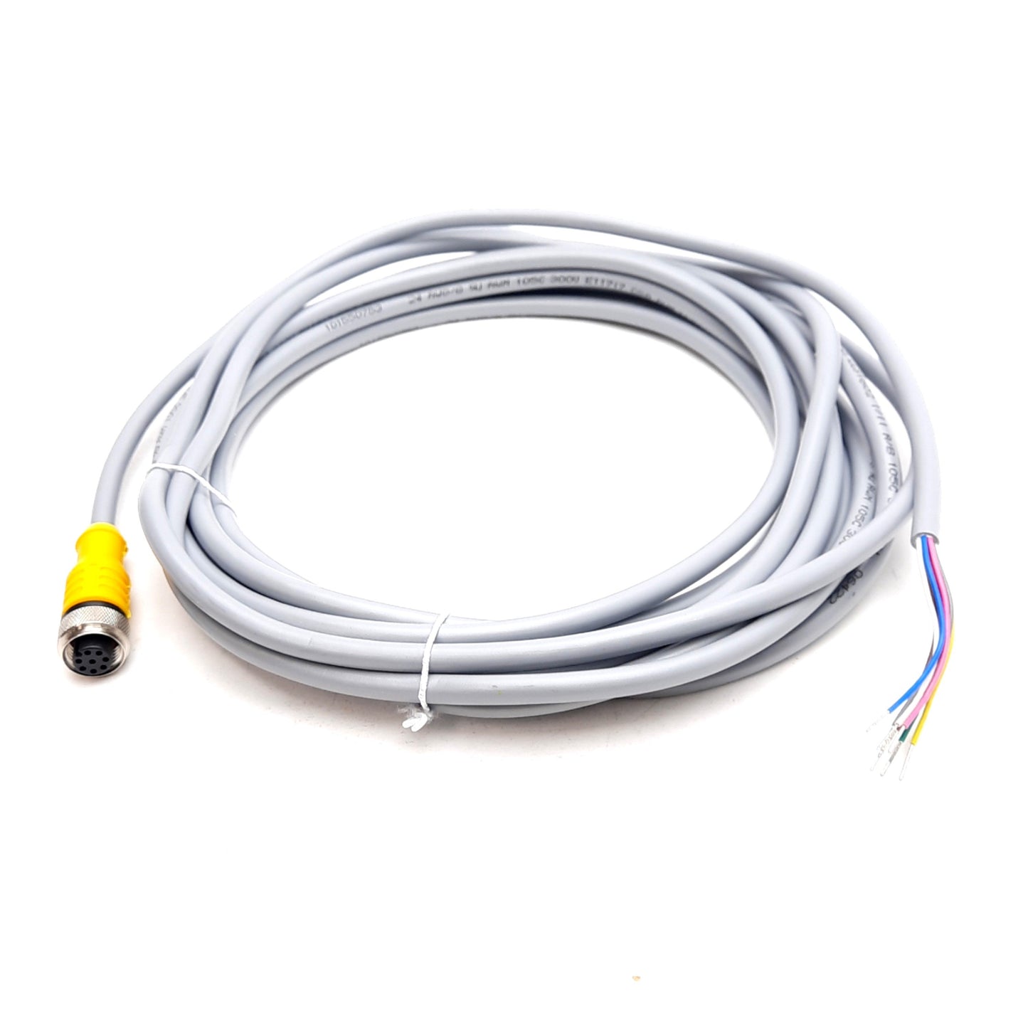 New Turck RKC 8T-5 Single Ended Cordset M12 Female Straight 8-Pin, 60-75V 2A, 5m