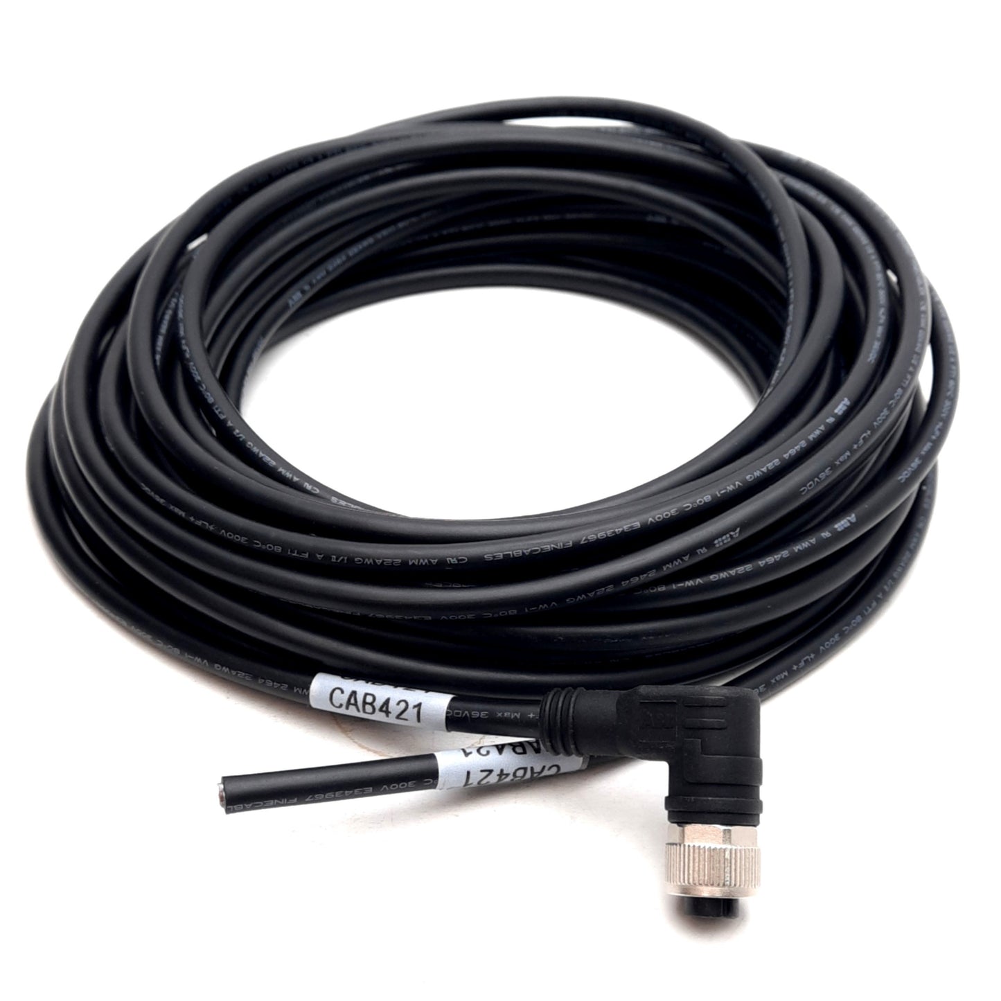 New – Open box ABB 2TLA020056R1500 M12-C101V2 Sensor Cable, M12 5-Pin Female Right Angle, 10m