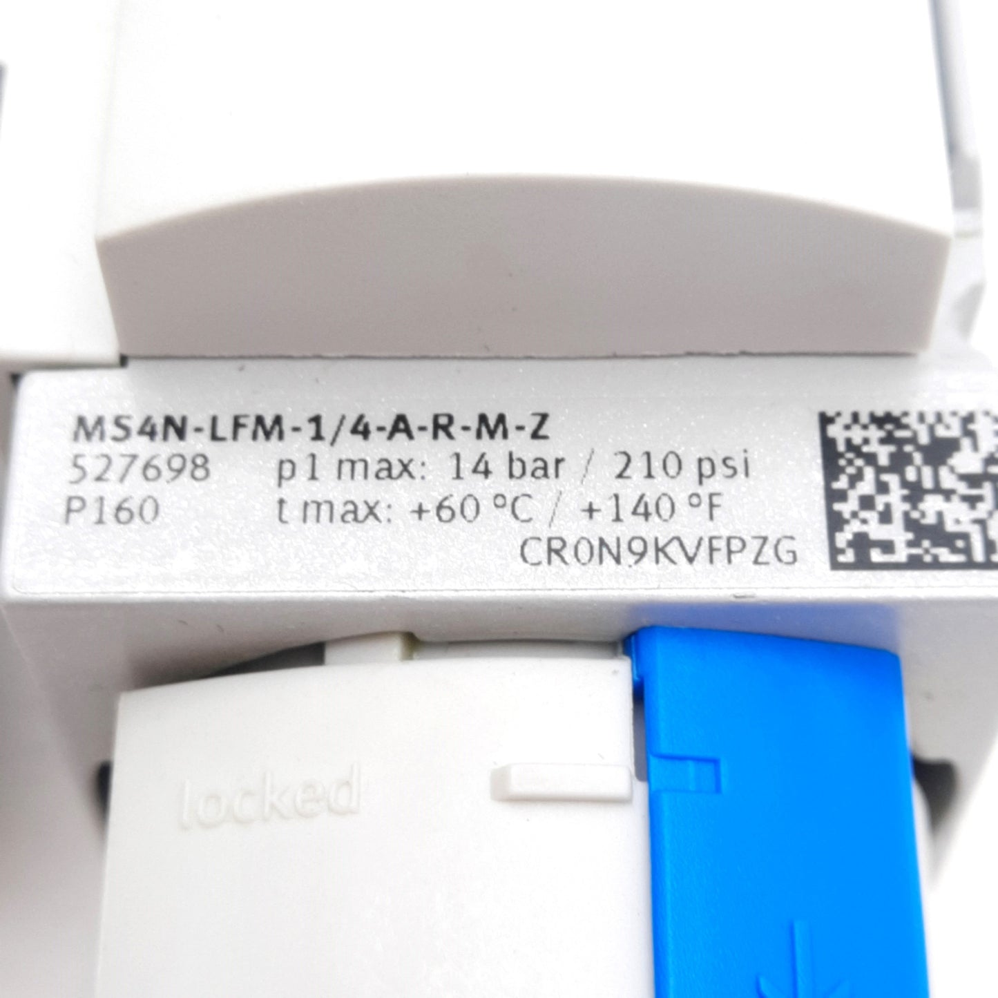 New – Open box Festo MS4N-LFM-1/4-A-R-M-Z Fine Filter 0.01-1µm, 0-14bar, 54-360l/min, 1/4in NPT