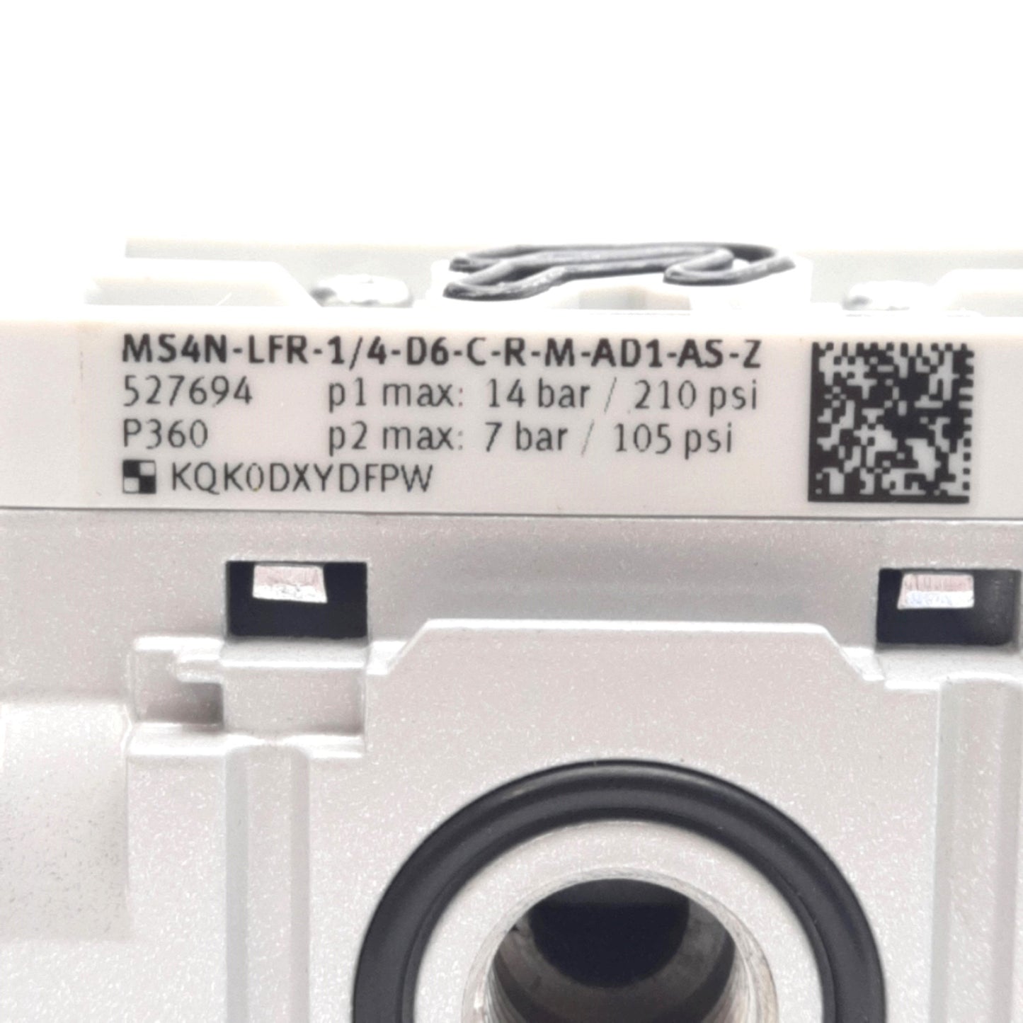 New – Open box Festo MS4N-LFR-1/4-D6-C-R-M-AS-Z Filter Regulator 0.3-14bar, 5µm, 1/4in NPT