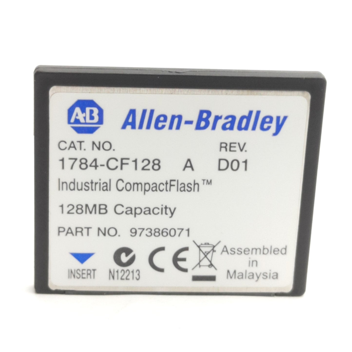Used Allen Bradley 1784-CF128 Industrial Compact Flash Memory Module, 128MB Capacity