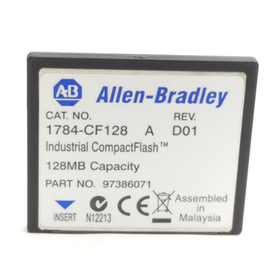 Used Allen Bradley 1784-CF128 Industrial Compact Flash Memory Module, 128MB Capacity