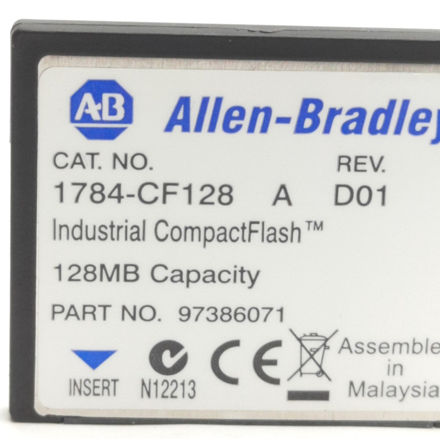 Used Allen Bradley 1784-CF128 Industrial Compact Flash Memory Module, 128MB Capacity