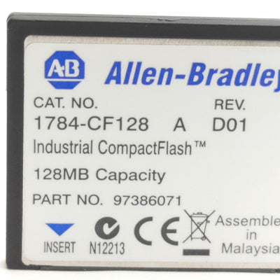 Used Allen Bradley 1784-CF128 Industrial Compact Flash Memory Module, 128MB Capacity