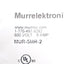 New Lot of 2 Murrelektronik MUR-5MR-2 Male Receptacle to Flying Leads, 5-Pin 600V 8A