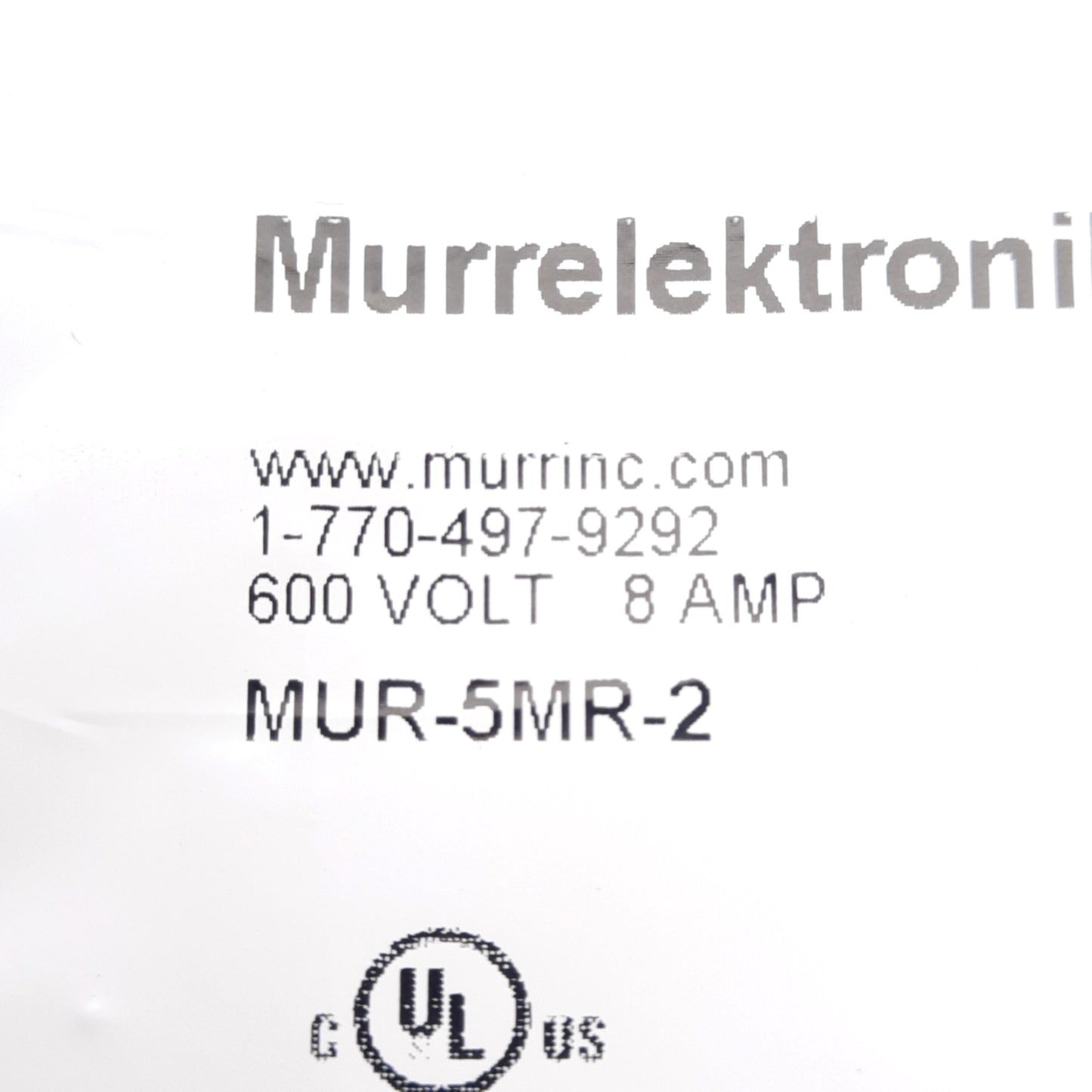 New Lot of 2 Murrelektronik MUR-5MR-2 Male Receptacle to Flying Leads, 5-Pin 600V 8A