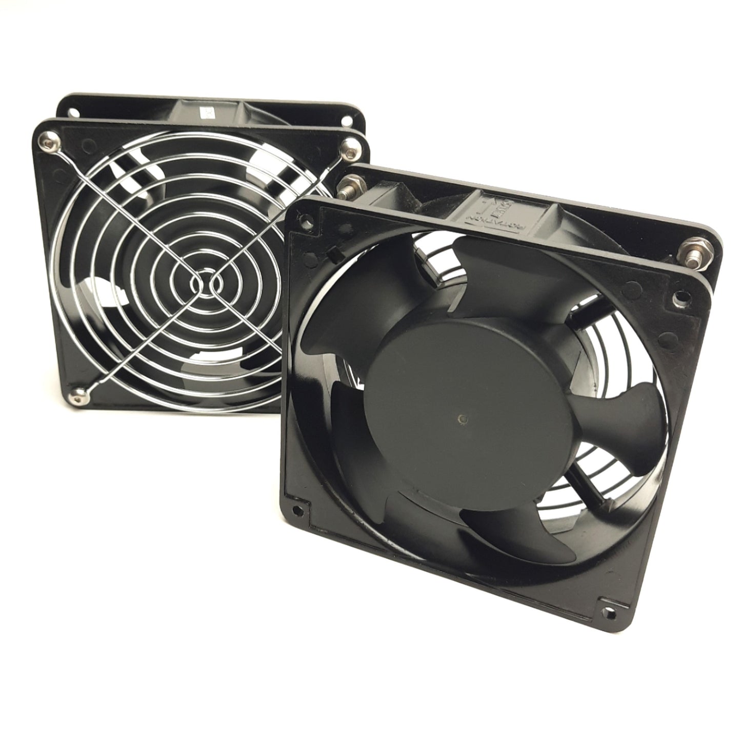 Used Lot of 2 Dayton 6KD75 Axial AC Fan, 120mm, 115VAC, 3150RPM, 117 CFM