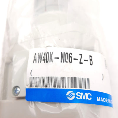 New SMC AW40K-N06-Z-B Filter Regulator, 7-125psi, 1/2in NPT, 5µm Filtration