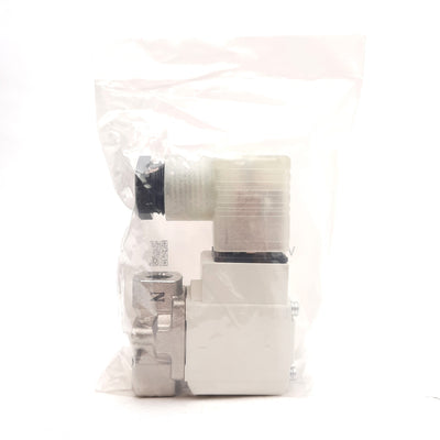New SMC VX214HZ2AB Solenoid Valve, 1/8in NPT, ø2mm Orifice, 0.1Pa.abs Vacuum, 24VDC