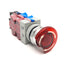 Used Idec AVW000 Emergency E-Stop Illuminated Pushbutton Switch, 2NO-2NC, *Crack*
