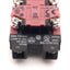 Used Idec AVW000 Emergency E-Stop Illuminated Pushbutton Switch, 2NO-2NC, *Crack*