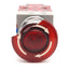 Used Idec AVW000 Emergency E-Stop Illuminated Pushbutton Switch, 2NO-2NC, *Crack*