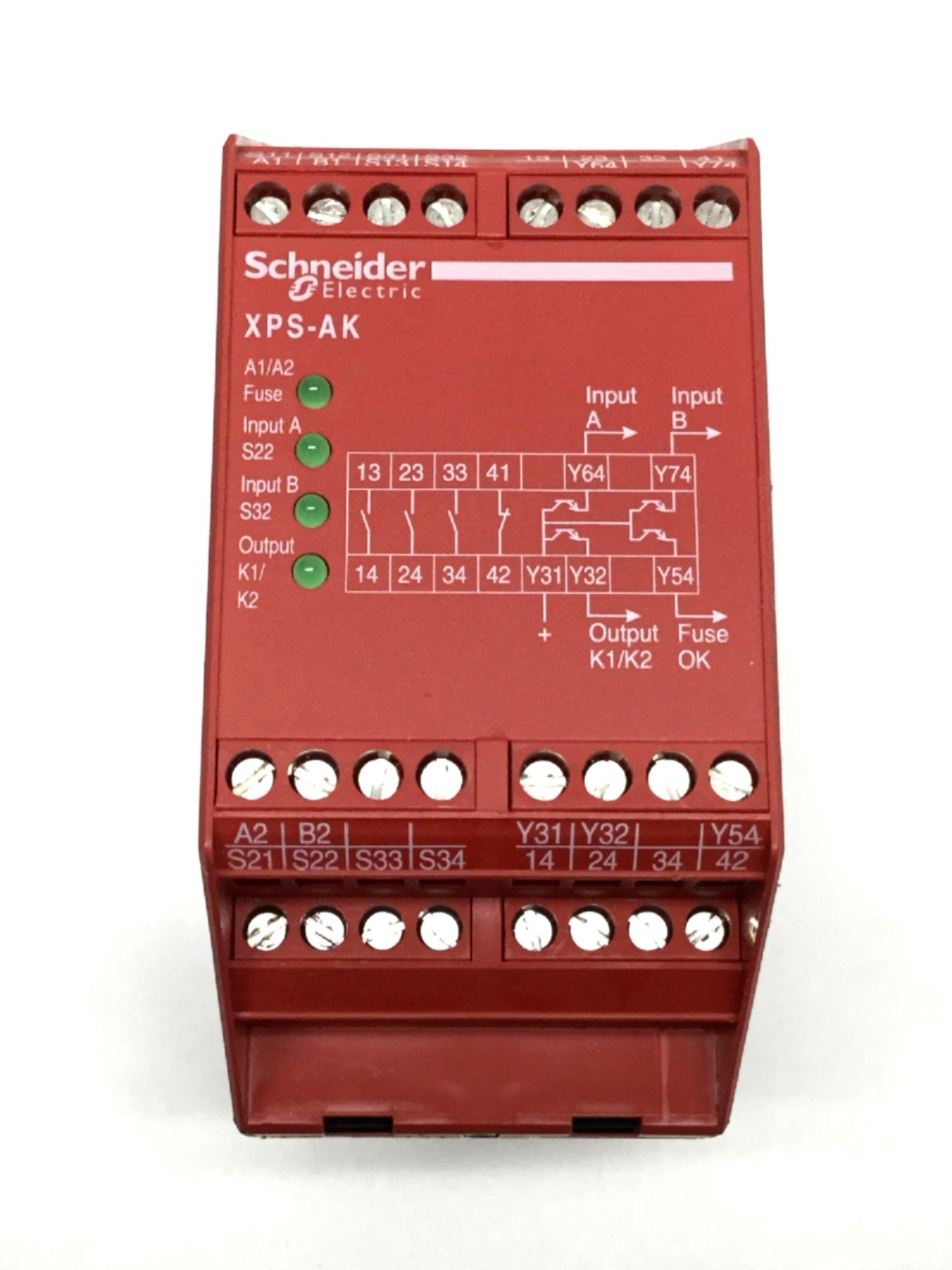 Used Schneider XPSAK311144 PREVENTA XPS-AK E-Stop Safety Relay Module 24V AC/DC