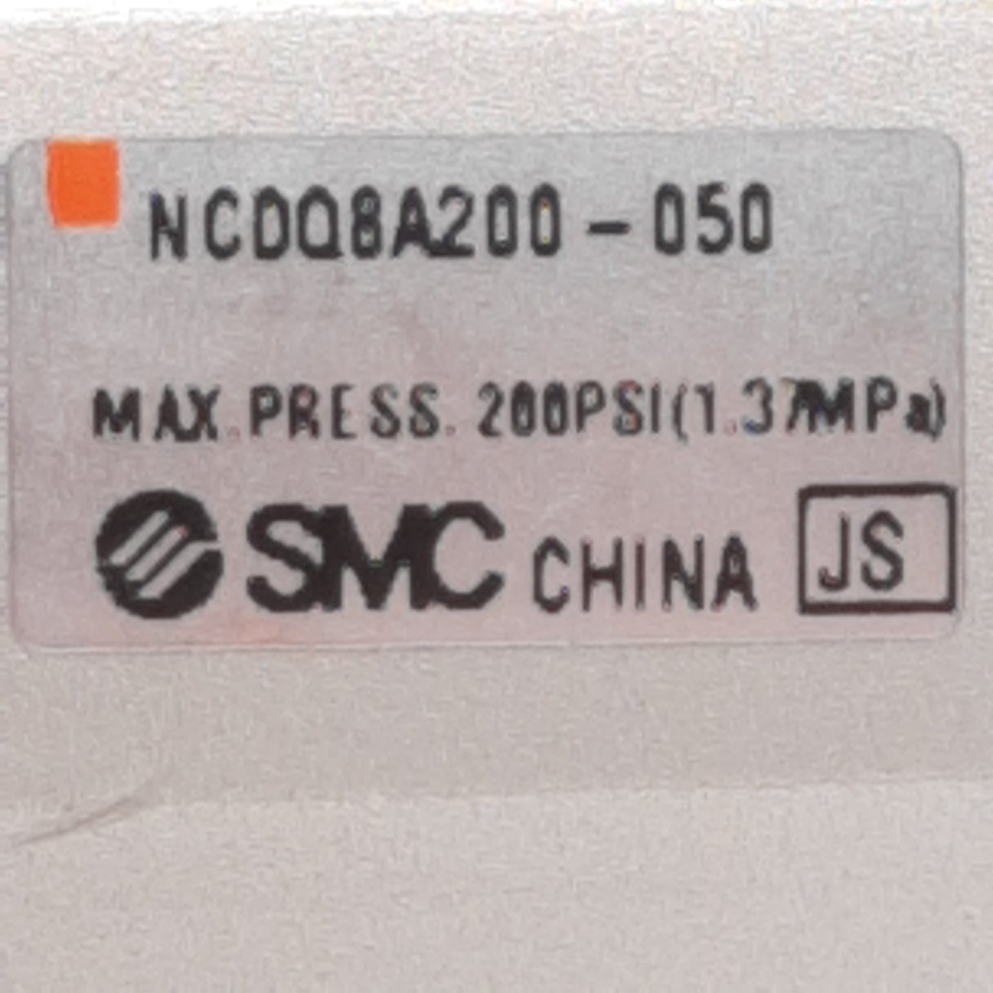 New SMC NCDQ8A200-050 Compact Cylinder ø2in Bore, 1/2in Stroke, 1/8in NPT, 200psi