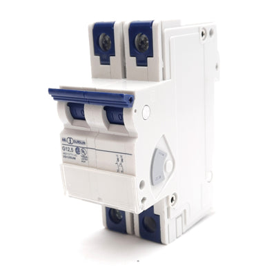 New – Open box Altech 2G125UM Circuit Breaker, 277VAC 12.5A, 2-Pole, G-Curve, DIN Rail