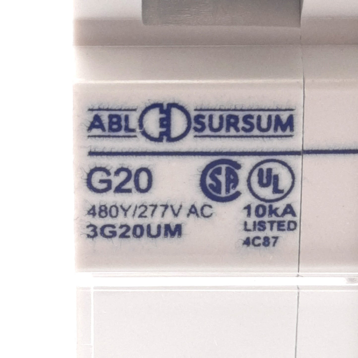 New – Open box Altech 3G20UM Circuit Breaker, 3-Pole, 480Y/277VAC 20A, G-Curve, DIN Rail