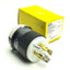 Used Hubbell HBL2751 Twist-Lock Locking Plug 30A 3-Ph 120/280VAC 4-P 4-Wire No Ground