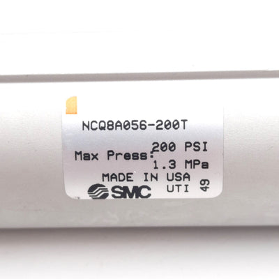 New SMC NCQ8A056-200T Compact Cylinder Single Acting ø9/16in Bore 2in Stroke 1.3MPa