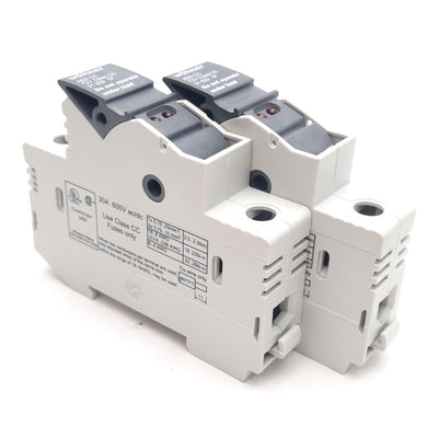 New – Open box Lot of 3 Wohner 31929 Fuse Holder, 1-Phase, Class CC, 72V 30A, DIN Rail