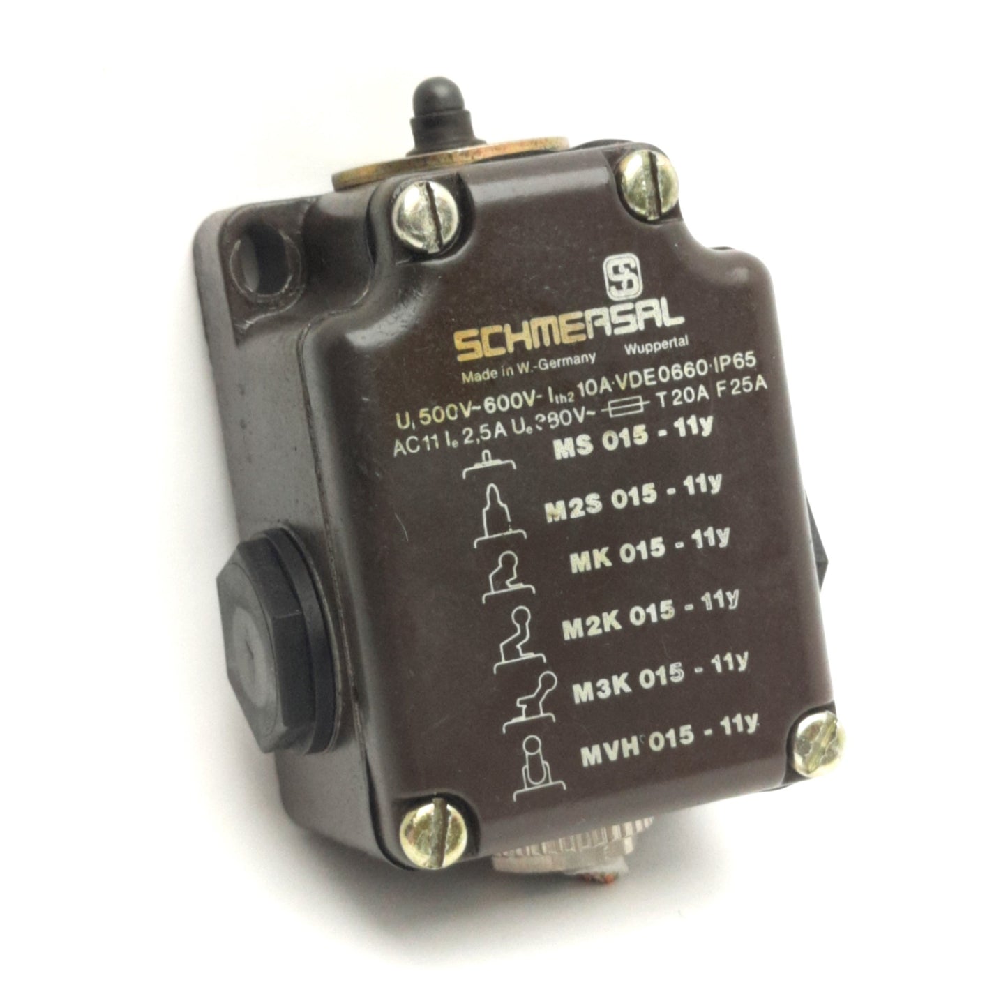 Used Schmersal MS015-11Y Heavy Duty Limit Switch, 1x NO/NC, Rating: 500V 10A