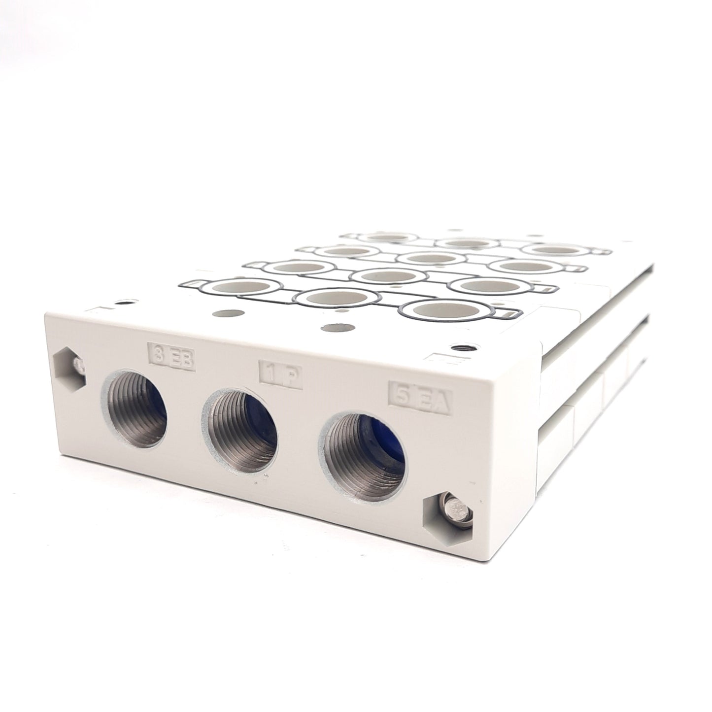 New SMC SS5Y9-23-04 Stacking Manifold, For SY9000 Series, 4 Stations, 3/8in NPT