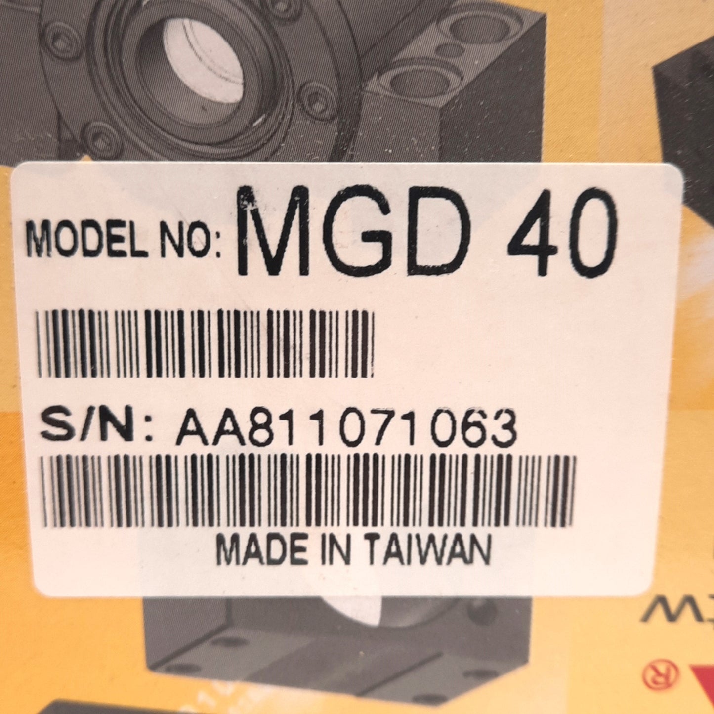 New SYK MGD40 Ball Screw Nut Bracket, 63.4mm ID, M8 Nut Mounting, M18 Mounting