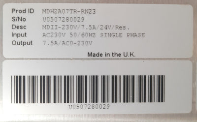 Used Baldor MDH2A07TR-RN23 MintDrive II Servo Drive 1-Axes 230VAC 7.5A Out 230VAC In