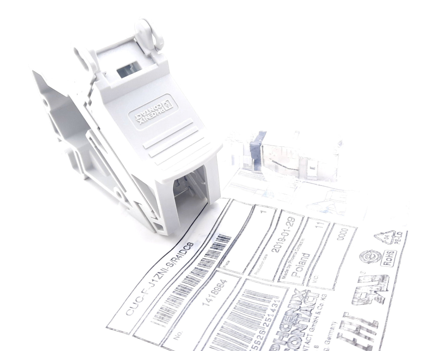 New Phoenix Contact CUC-PP-D1PGY/R4IDC8 DIN Rail Ethernet Modular Connector 72VDC