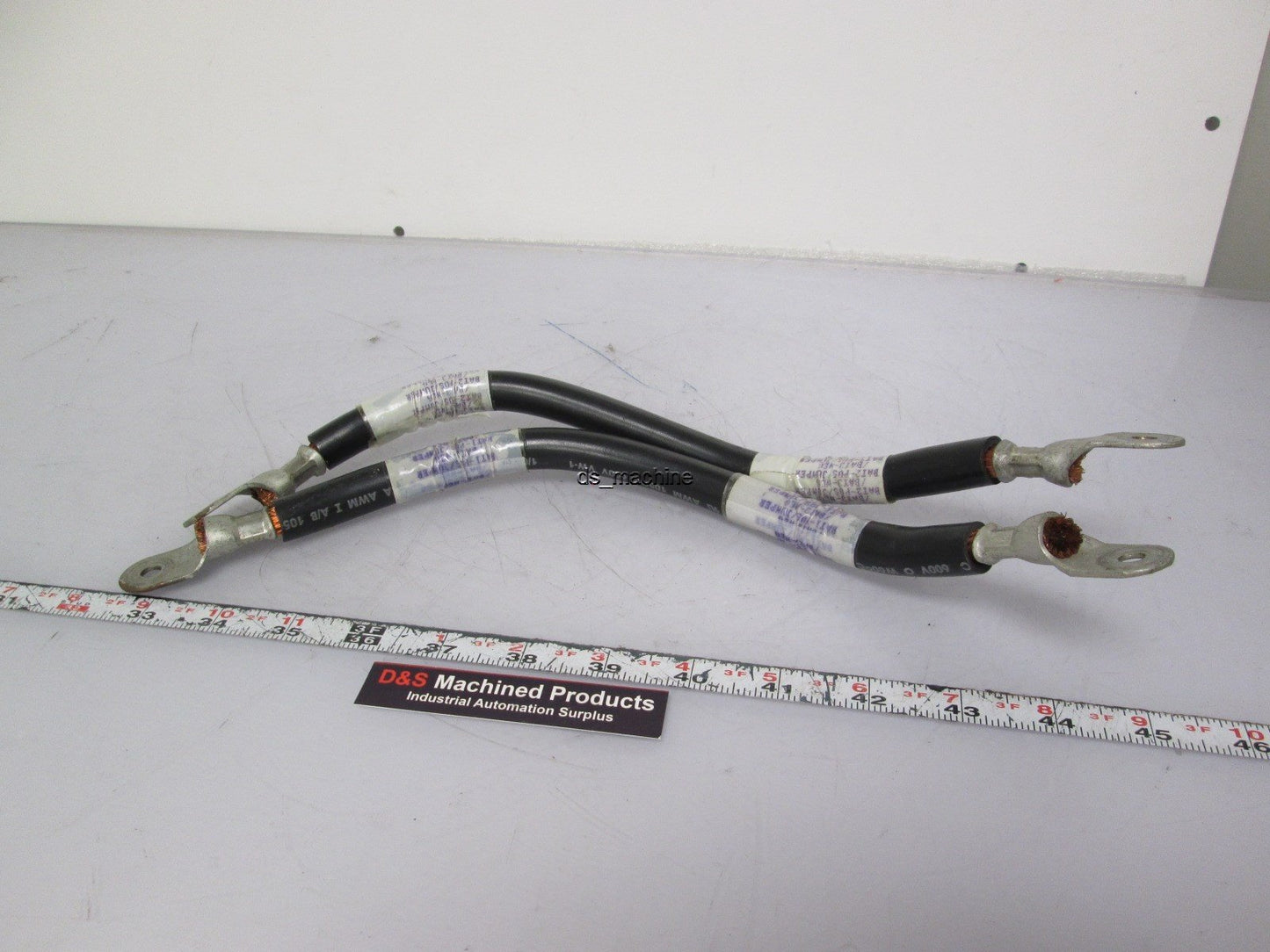 Used Lot of 2 12" 1/0 Jumper for UPS, Solar, Battery Array Bolt-On Connection 600VAC