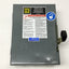 Used Square D D221N General Duty Fused Safety Switch Disconnect, 240VAC 60Hz 30A