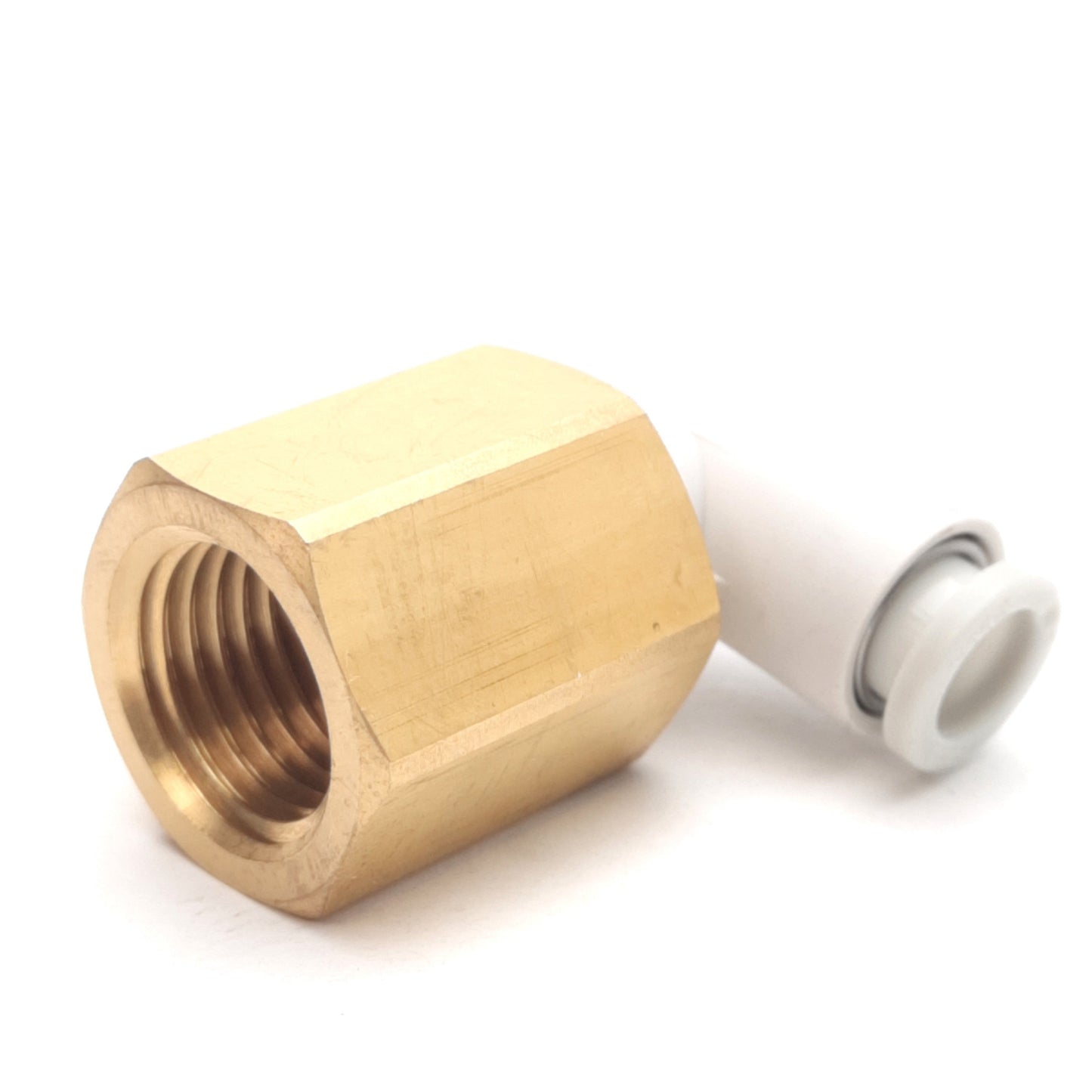 New Lot of 10 SMC KQ2LF06-02A Pneumatic Fittings ø6mm One-Touch Elbow to Rc1/4 Brass