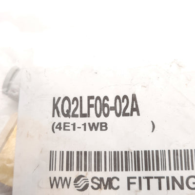 New Lot of 10 SMC KQ2LF06-02A Pneumatic Fittings ø6mm One-Touch Elbow to Rc1/4 Brass