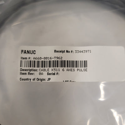 New Fanuc A660-8016-T962 K511 6-Axis Robot Pulse Coder Cable For Fanuc R-30iB/R-30iA