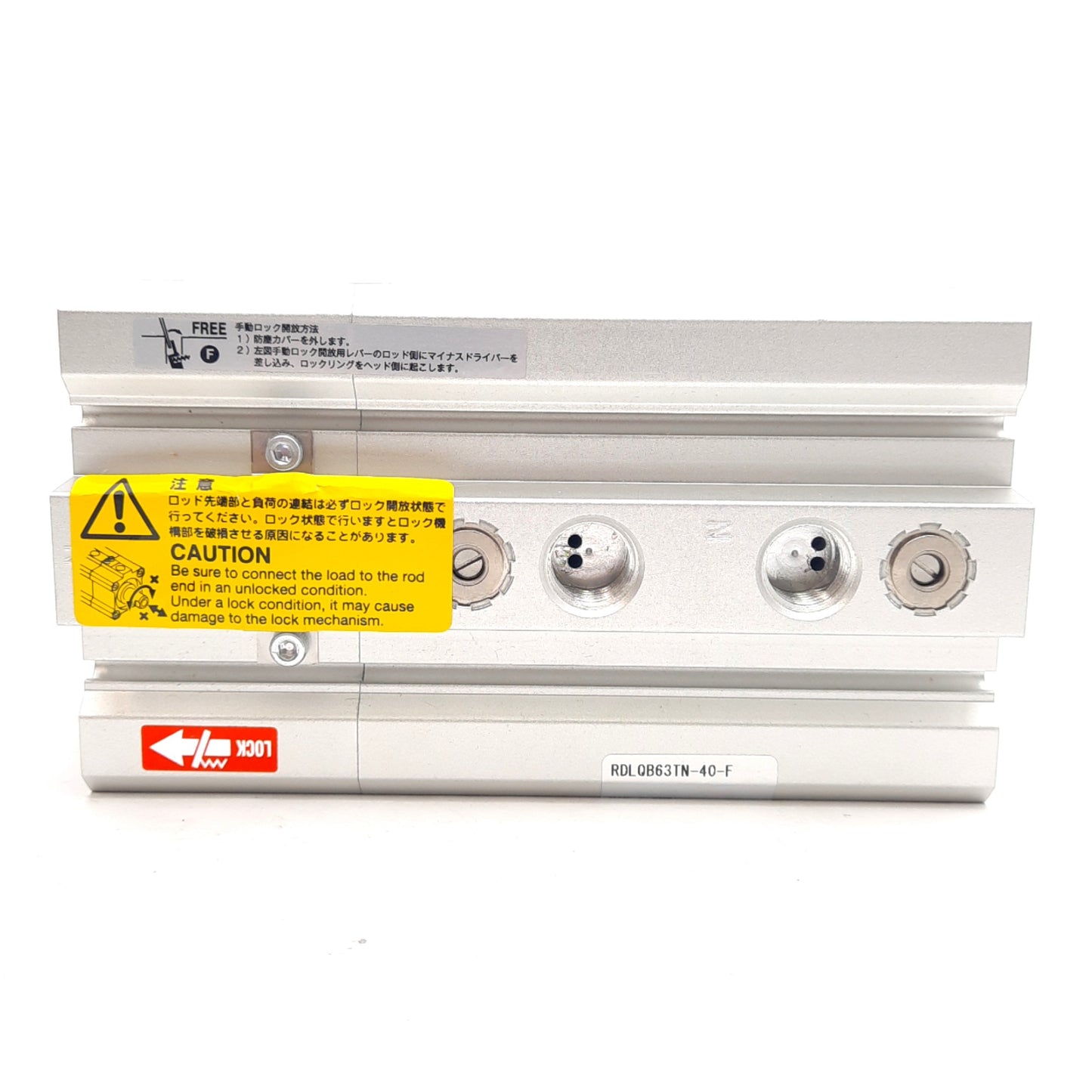 Used SMC RDLQB63TN-40-F Compact Cylinder w/ Lock ø63mm Bore, 40mm Stroke, 1/4in NPT