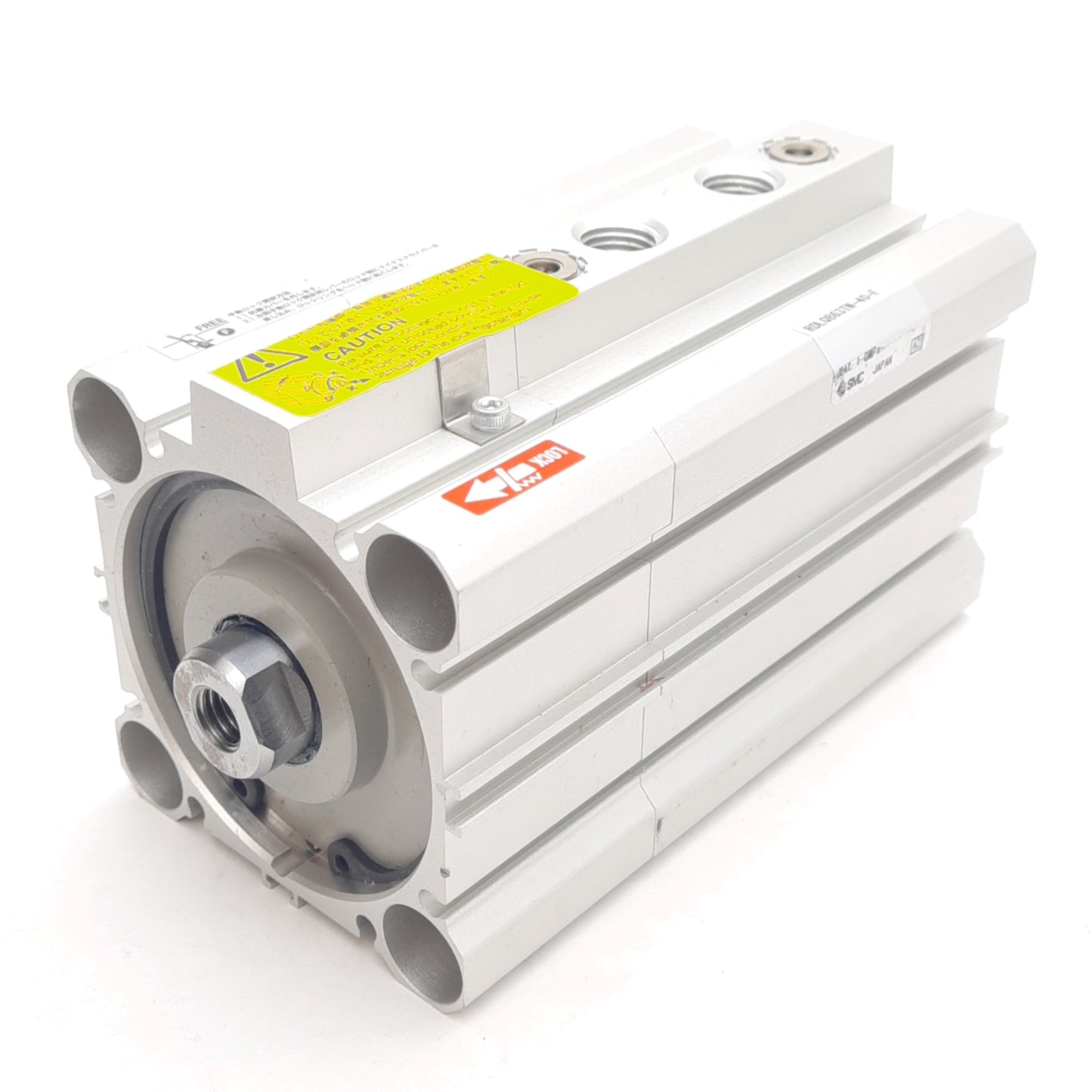 Used SMC RDLQB63TN-40-F Compact Cylinder w/ Lock ø63mm Bore, 40mm Stroke, 1/4in NPT