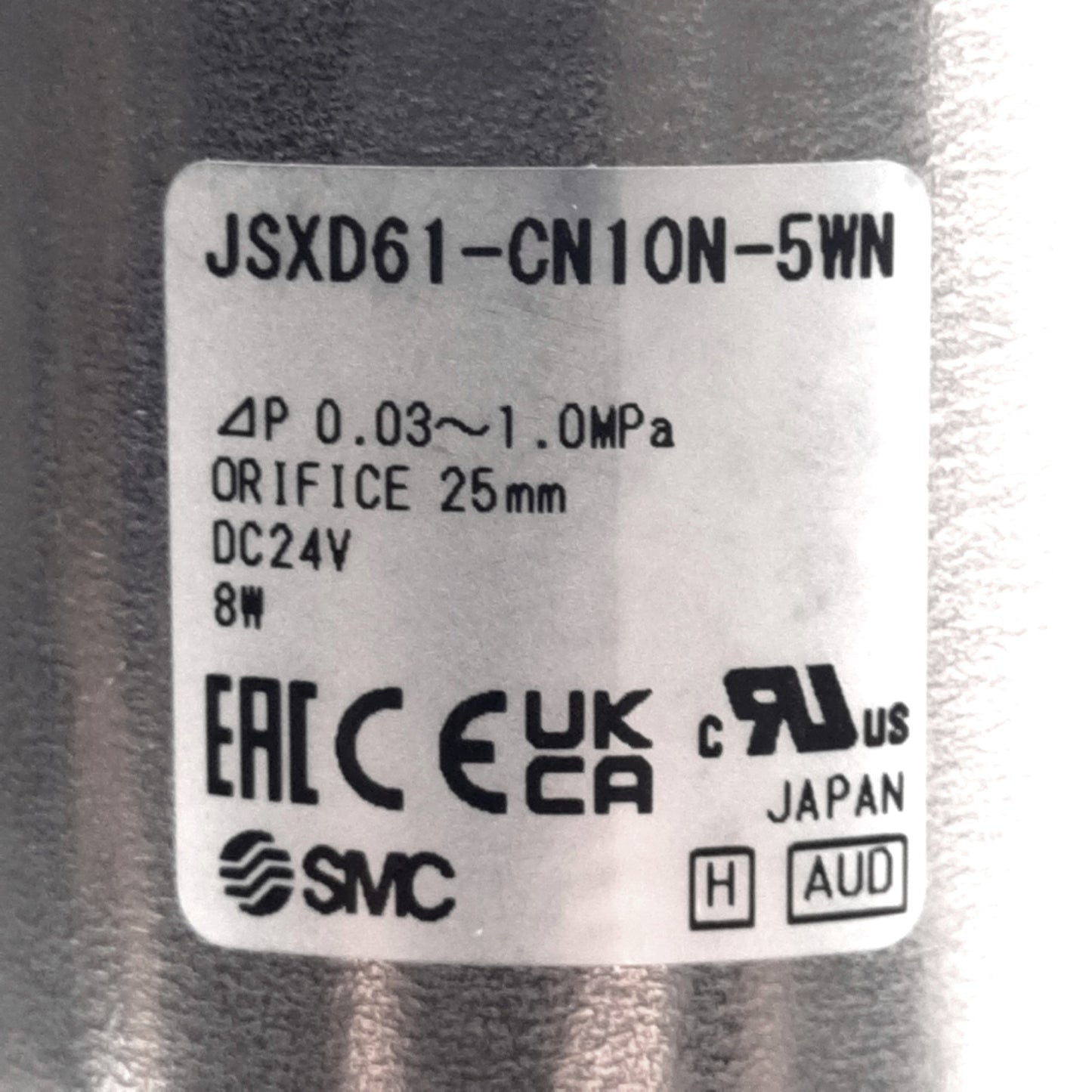 New SMC JSXD61-CN10N-5WN Solenoid Valve ø25mm Orifice, 0.03-1.0MPa, 24VDC, 1in NPT