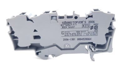 New Lot of 25 Wago 2006-1301 TopJob Feedthrough Terminal Block 600V 50A 20-8 AWG