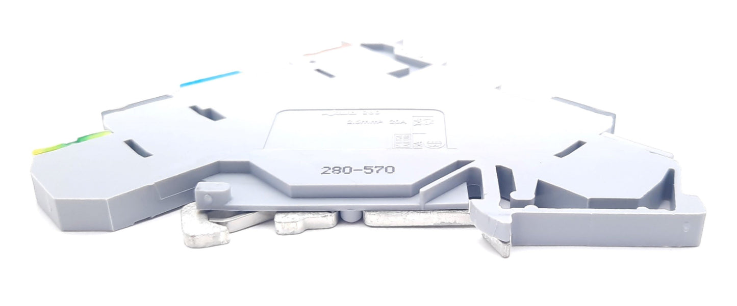 New – Open box Lot of 4 Wago 280-570 4 Conductor Sensor Terminal Block 400V, 20A, 12-28Awg