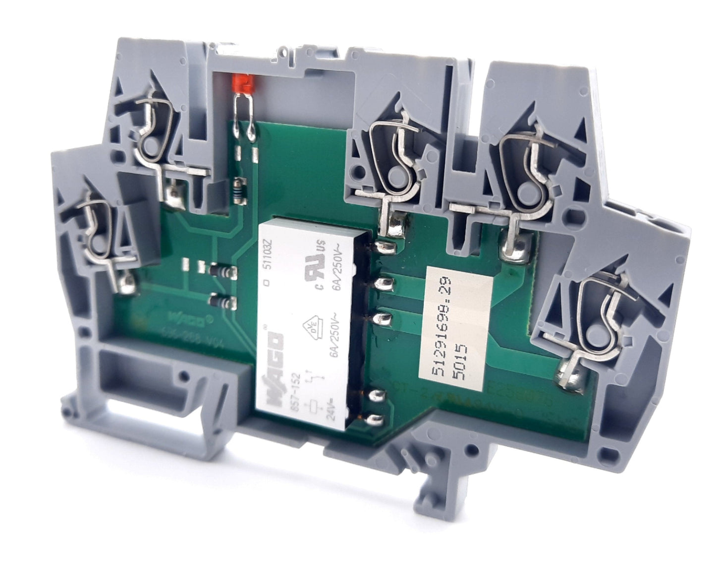 New – Open box Lot of 4 Wago 859-304 Relay Terminal Blocks, 24VDC Supply, 5A 250VAC Contact