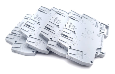 New – Open box Lot of 4 Wago 859-304 Relay Terminal Blocks, 24VDC Supply, 5A 250VAC Contact