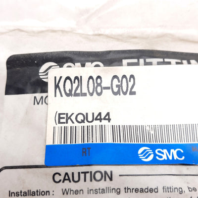 New Lot of 10 SMC KQ2L08-G02 Elbow Fitting, G1/4 Male Thread to ø8mm One-Touch