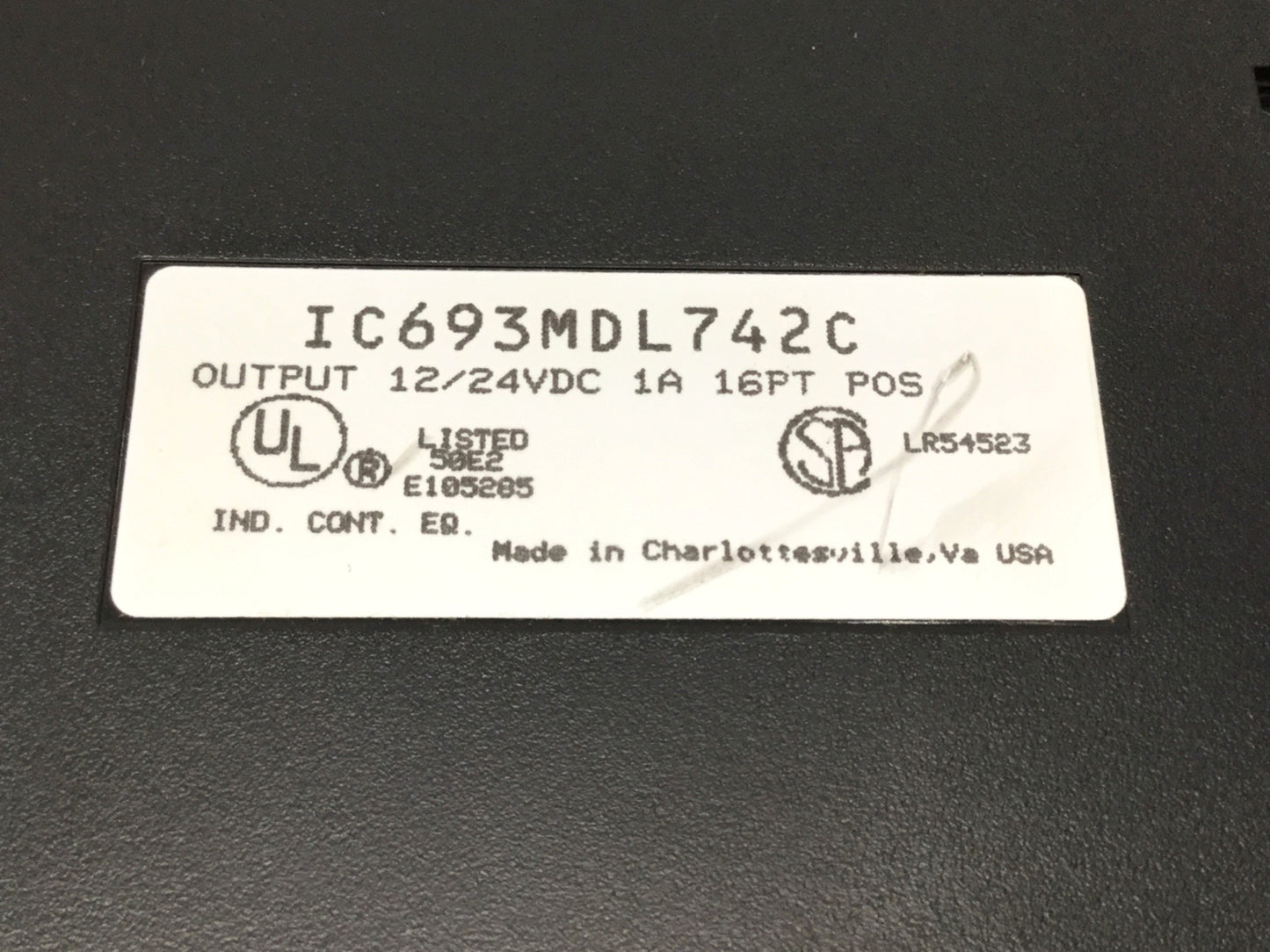 Used GE Fanuc IC693MDL742C Series 90-30 Output Module 16Pt 12/24VDC 1A Pos Logic ESCP