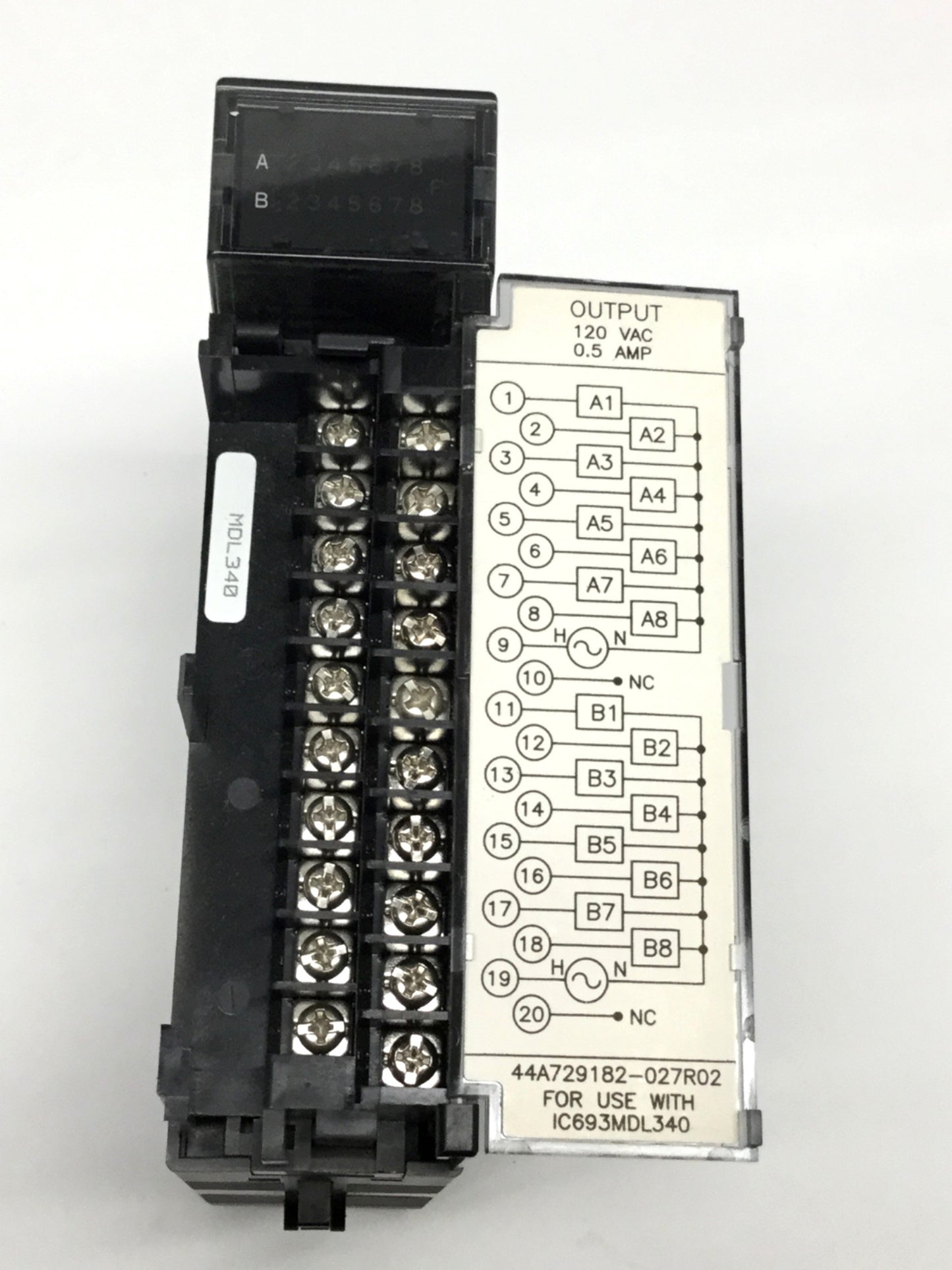 Used GE Fanuc IC693MDL340B PLC Output Module 120VAC 0.5A, 16-Point, Series 90-30