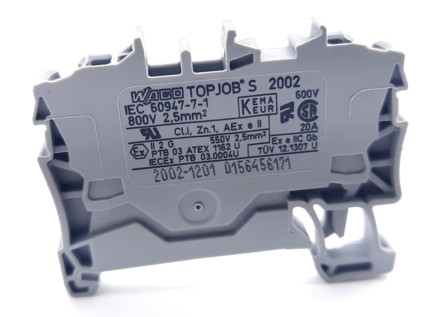 New Lot of 100 Wago 2002-1201 TOP JOB Feed-Thru Terminal Blocks, Cage-Clamp 600V 20A