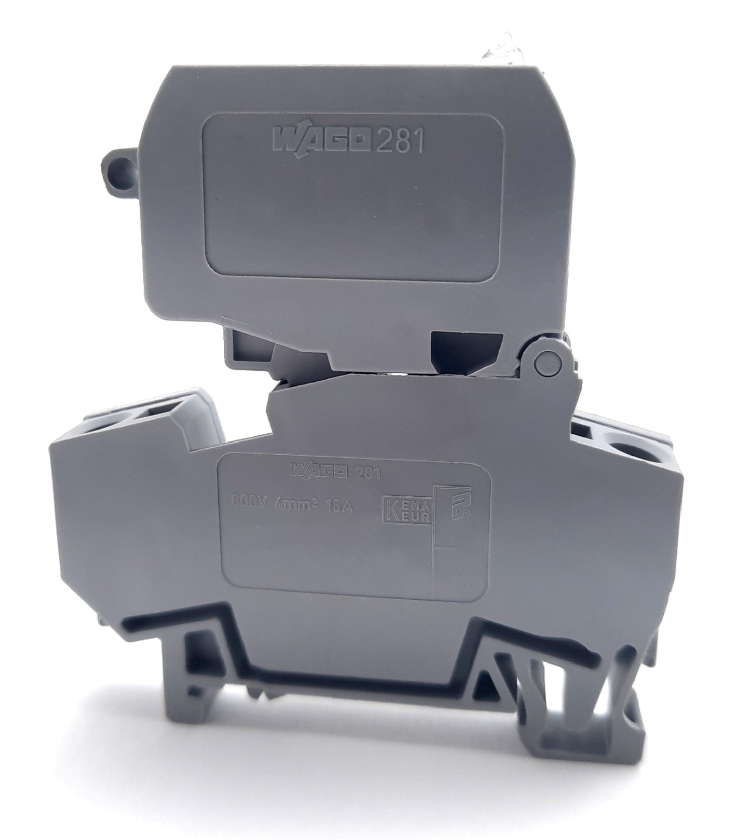 New – Open box Lot of 3 Wago 281-623/281-418 2 Conductor Fuse Terminal Block 800V, 10A