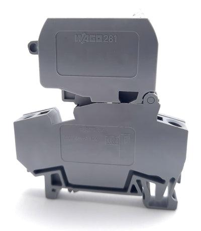 New – Open box Lot of 3 Wago 281-623/281-418 2 Conductor Fuse Terminal Block 800V, 10A